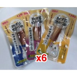 CIAO 貓小食 - CIAO 旅する焼かつお 和風だしセレクション 6本 x 每本$11=$66