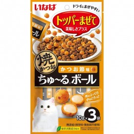 CIAO 貓小食 -  Inaba 焼かつおちゅ～るボール かつお節味 10g×3袋