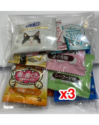 日本品牌 - 不同口味護牙齒健康貓小食 10本 x 3包 /每包$39 =$117