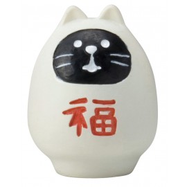 Decole Concombre - 公仔商品 - 福猫系列 - 招福達摩-白色