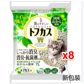 Wの爽快豆腐砂 環保特強除臭 -  原味豆腐砂 x8包 (日本製) 7Lx8  /每包$92=$736