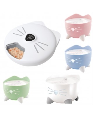 Catit PIXI 智能6餐分配餵食器 + Catit PIXI 飲水機套裝優惠 [原裝行貨，提供一年保養]