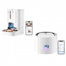 Petkit Yumshare Gemini 2 Al鏡頭智能餵食器 + 00 Eversweet 3 Pro UV殺菌無線水泵智能飲水機 Smart Pet Drinking Fountain套裝優惠 [原裝行貨，提供一年保養] 
