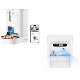Petkit Yumshare Gemini 2 Al鏡頭智能餵食器 + 07 Eversweet Ultra AI鏡頭淨污分離飲水機 Smart Pet Drinking Fountain套裝優惠 [原裝行貨，提供一年保養] 