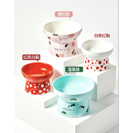 Petkit - 陶瓷高腳碗 單碗 -  櫻花粉色
