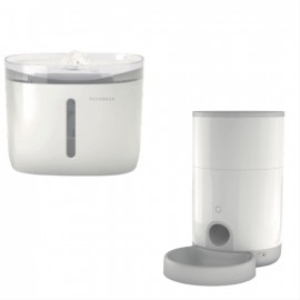 Petoneer Nutri Mini 迷你寵物餵食器 + 3 Mini Plus Fountain智能寵物飲水機 (迷你版) [原裝行貨，提供一年保養]  (選購套裝紅利點數後補回) 
