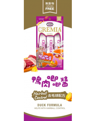 Oven-Baked Tradition Cremia 機能性肉泥唧唧醬-去毛球-鴨肉 3x15g
