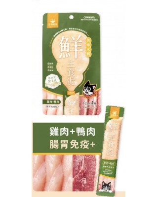 汪喵星球 DogCatStar 鮮主食泥-腸胃免疫-雞肉鴨肉 12g x 4