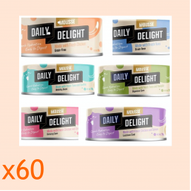 Daily Delight 貓罐頭 - MOUSSE 60罐優惠套裝 (可混味) 70g x60罐 /每罐$12.8 =$768 (新包裝)