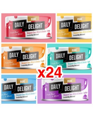 Daily Delight 貓罐頭 - Pure 24罐優惠套裝 (可混味) 80g x24罐 /每罐$13 =$312 (新包裝)