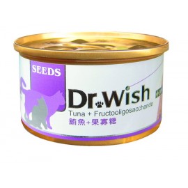 Seeds 惜時貓罐 - Dr Wish 營養慕絲 - 鮪魚+果寡糖貓罐頭 85g