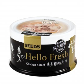 Seeds 惜時貓罐 - Hello Fresh 好鮮燉湯 - 清蒸雞肉+牛肉 80g