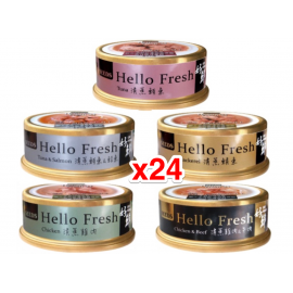 Seeds 惜時貓罐 - Hello Fresh 好鮮燉湯 - 貓罐頭 - 24罐優惠套裝 (可混味)  50g x24罐 /每罐$8.5=$204