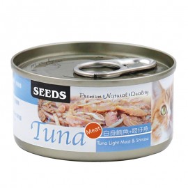 Seeds 惜時貓罐 - Tuna 天然貓罐 - 白身鮪魚+吻仔魚70g