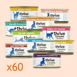 Thrive 脆樂芙主食罐頭 60罐優惠套裝 (可混味) 75gx60 /每罐$12.5=$750