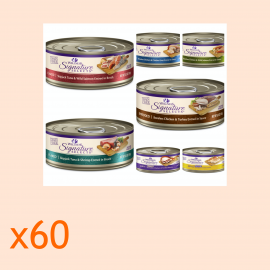 Wellness Signature Selects® 貓主食罐頭 60罐優惠套裝 (可混味) 2.8oz x60 /每罐$16.80=1008.00